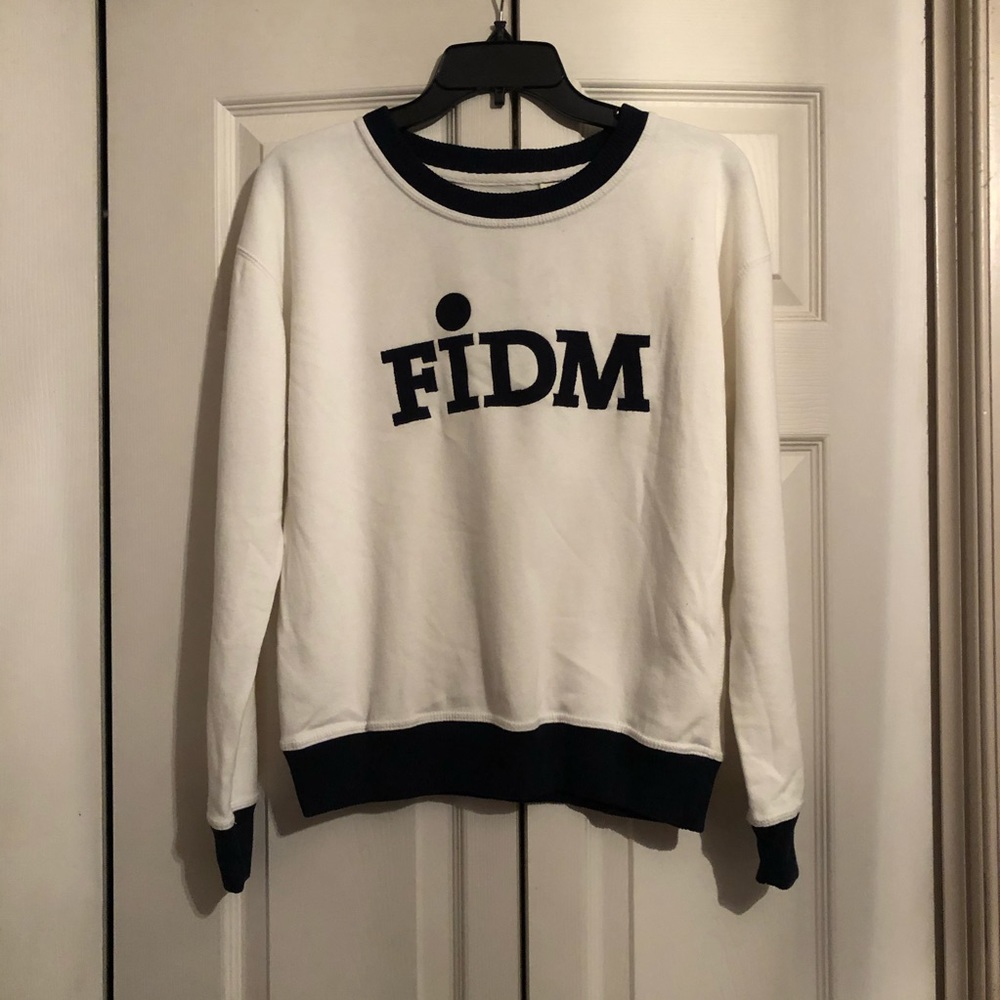 FIDM NWT Chelsea Camp Sweatshirt M White Navy